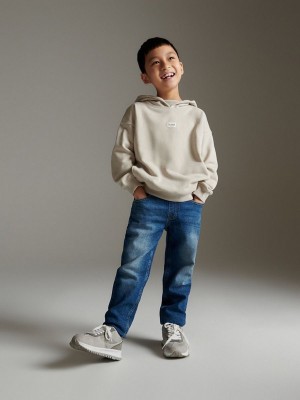 Beige Boys' Reserved Oversized Sweaters | 93085QGHO