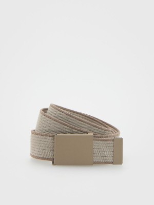 Beige Men's Reserved Webbingbuckle Belts | 61785TRVN