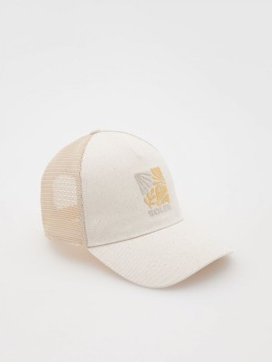 Beige Women's Reserved Bucket Caps | 71034TDRB