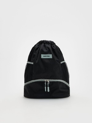 Black Boys' Reserved Rucksack Bags | 65748EYGZ