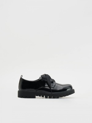 Black Girls' Reserved Patent Shoes | 01698STRX