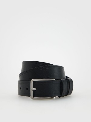 Black Men's Reserved Combined Materials Belts | 38950LFXZ