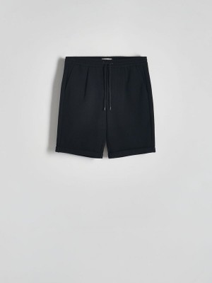 Black Men's Reserved Regular Shorts | 51094MKHT