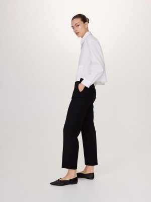 Black Women's Reserved Asymmetrical Zipping Trousers | 79431ZOCH