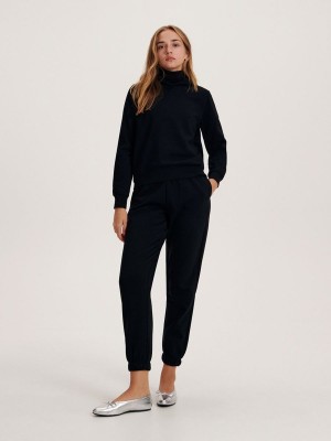 Black Women's Reserved Cargo Trousers | 31407HABF