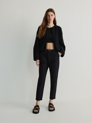 Black Women's Reserved Chino With Trousers | 13094GWBO