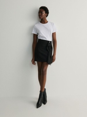 Black Women's Reserved Cotton Skirts | 20957KPRO