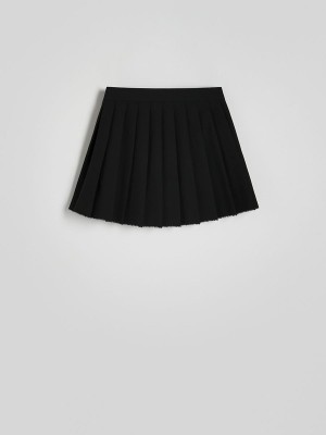 Black Women's Reserved Minibox Pleats Skirts | 80436ECDH