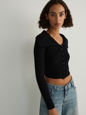 Black Women's Reserved Viscose Rich Sweaters | 30214TXAY