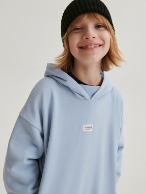 Blue Boys' Reserved Oversized Sweaters | 74590PTAX