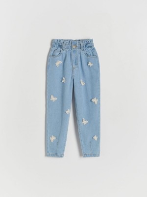 Blue Girls' Reserved Baggyappliqué Jeans | 27089HDJB