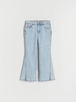 Blue Girls' Reserved Flarehem Splits Jeans | 03654YETG