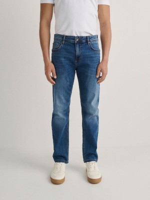 Blue Men's Reserved Slimwash Effect Jeans | 82650KPLM