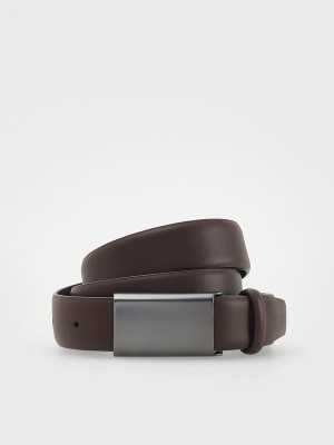 Brown Men's Reserved Combined Materials Belts | 96037CMTI