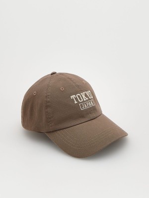 Brown Men's Reserved Peaked Caps | 45910BAYX