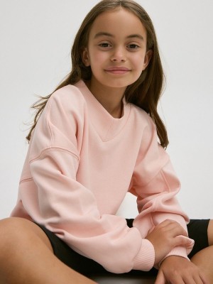 Coral Girls' Reserved Plain Cotton Rich Sweatshirts | 70169MFUW