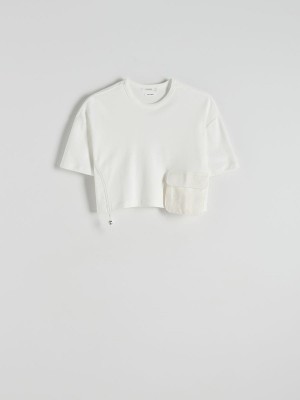 Cream Women's Reserved T-a Pocket T-shirts | 89420SHAN