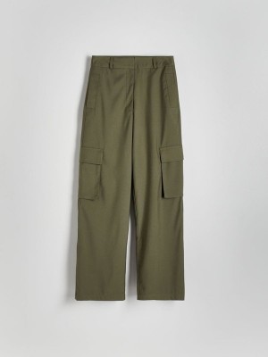 Green Women's Reserved Cargo Pockets Trousers | 64827XEVM