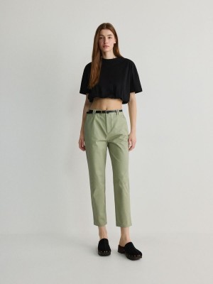 Green Women's Reserved Chino With Trousers | 69207VPSU