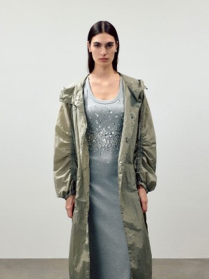 Grey Women's Reserved Shiny Appliqués Dress | 51863PGWX