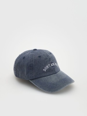 Navy Men's Reserved Baseballwash Effect Caps | 17206EJZC