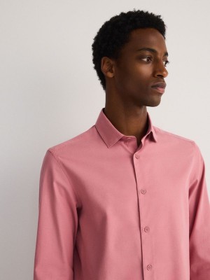 Rose Men's Reserved Regular Fit Cotton Rich Shirts | 78046XJWR