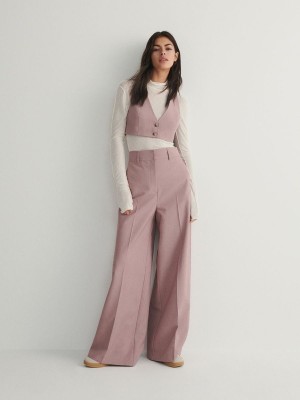 Rose Women's Reserved Wide Leg Trousers | 96174JHAC