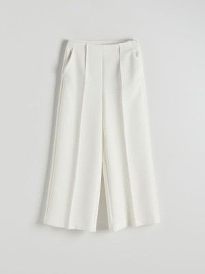 White Women's Reserved Culotteviscose Blend Trousers | 69534PZEF