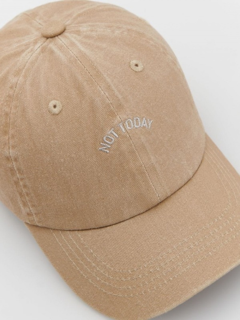 Beige Boys' Reserved Cotton Baseball Caps | 38249HGJP