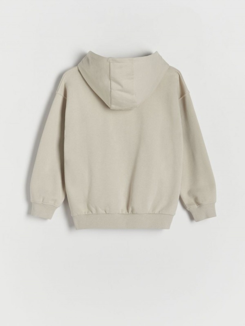 Beige Boys' Reserved Oversized Sweaters | 17486FCDB