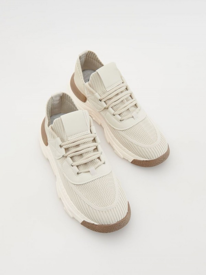 Beige Men's Reserved Combined Shoes | 21305HZYP