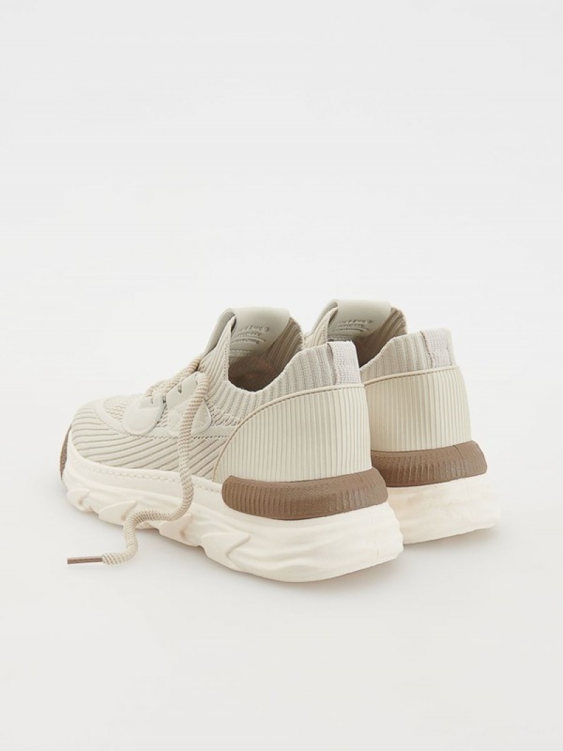 Beige Men's Reserved Combined Shoes | 21305HZYP