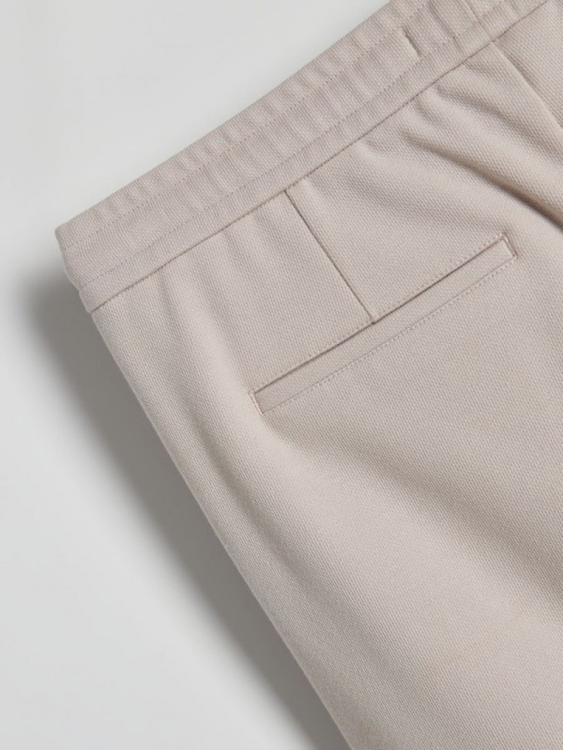 Beige Men's Reserved Regular Shorts | 28360LTNJ