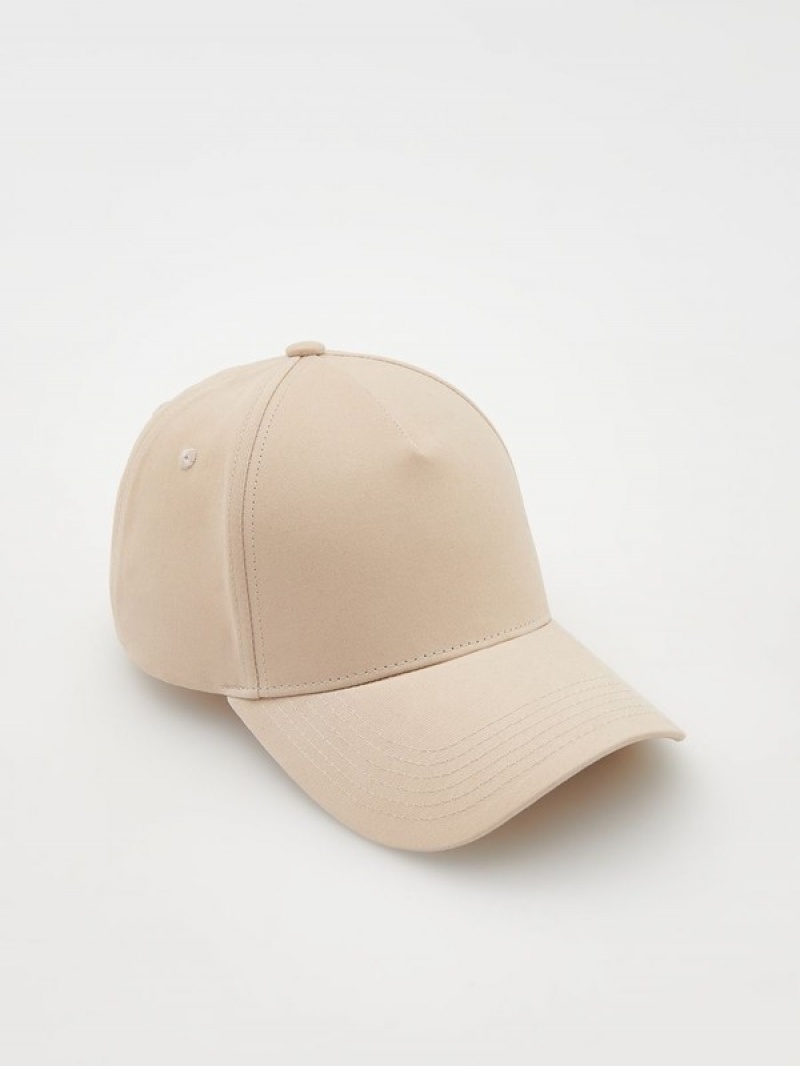 Beige Women's Reserved Bucket Caps | 95637APJM