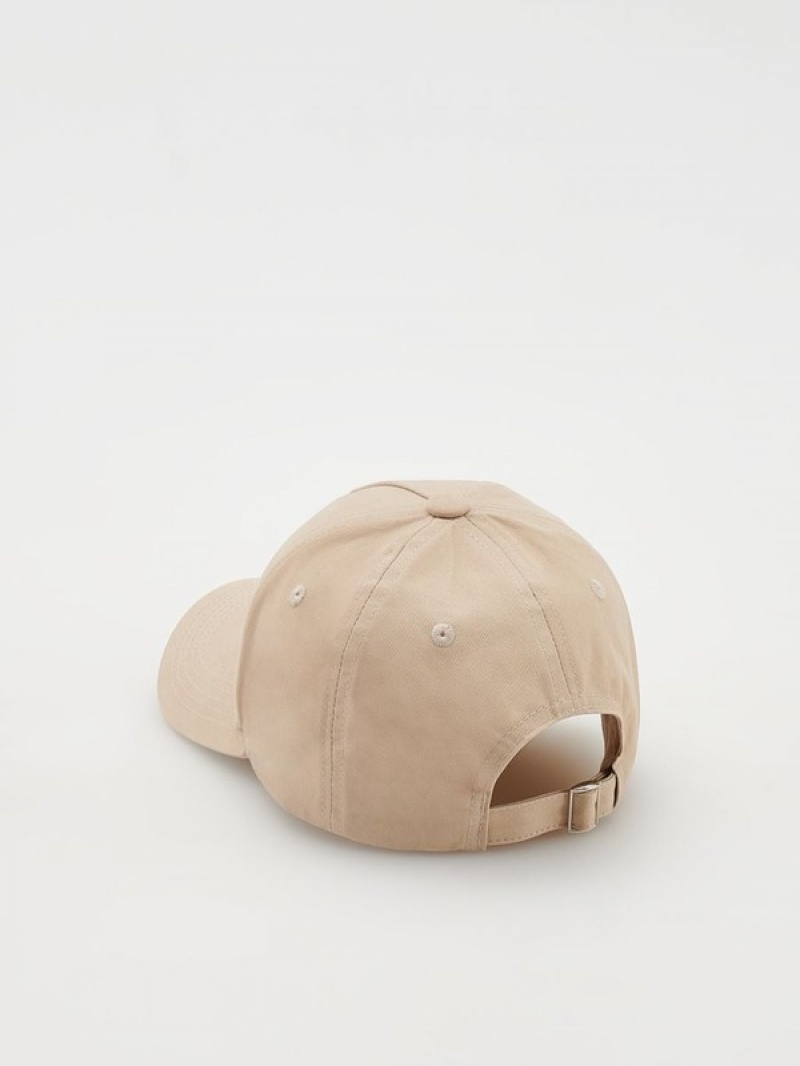 Beige Women's Reserved Bucket Caps | 95637APJM