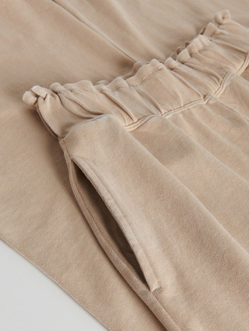 Beige Women's Reserved Cargo Trousers | 70156TGXB