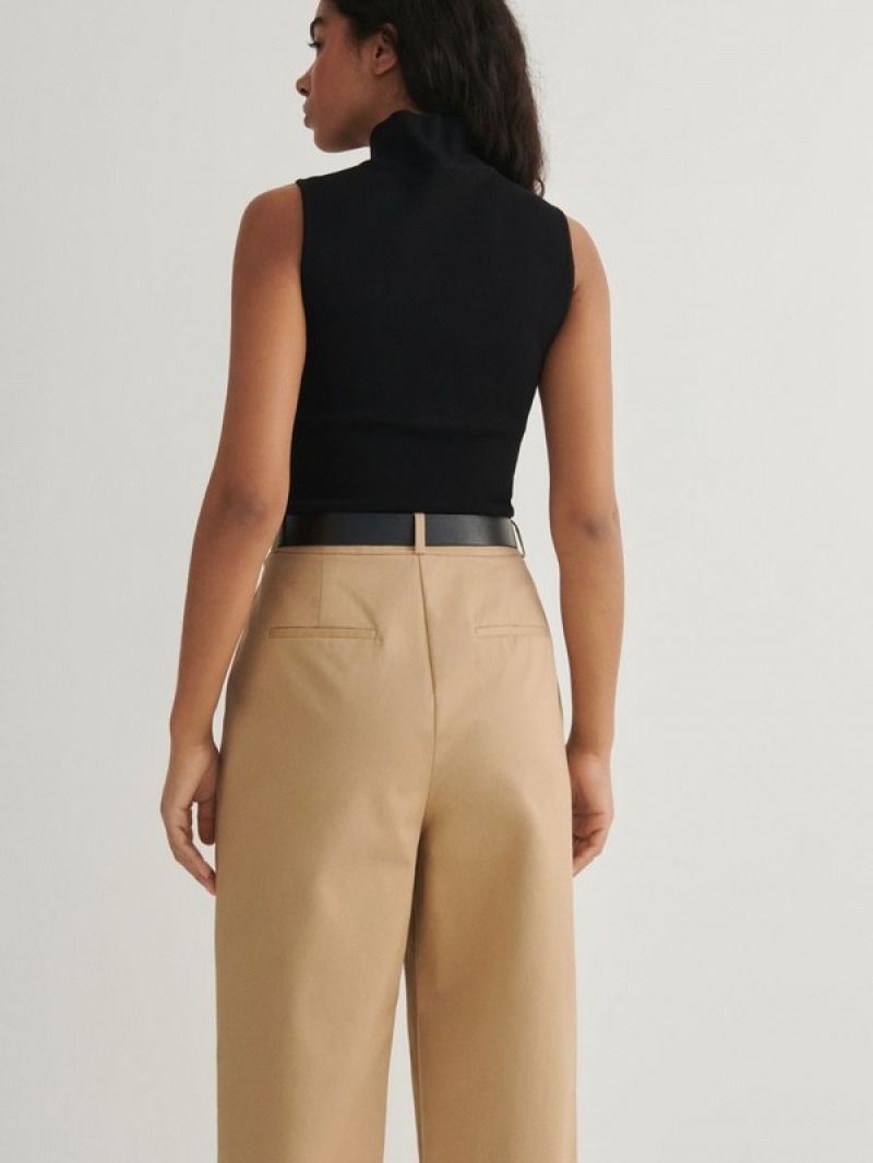 Beige Women's Reserved Chino With Trousers | 07358OAHC