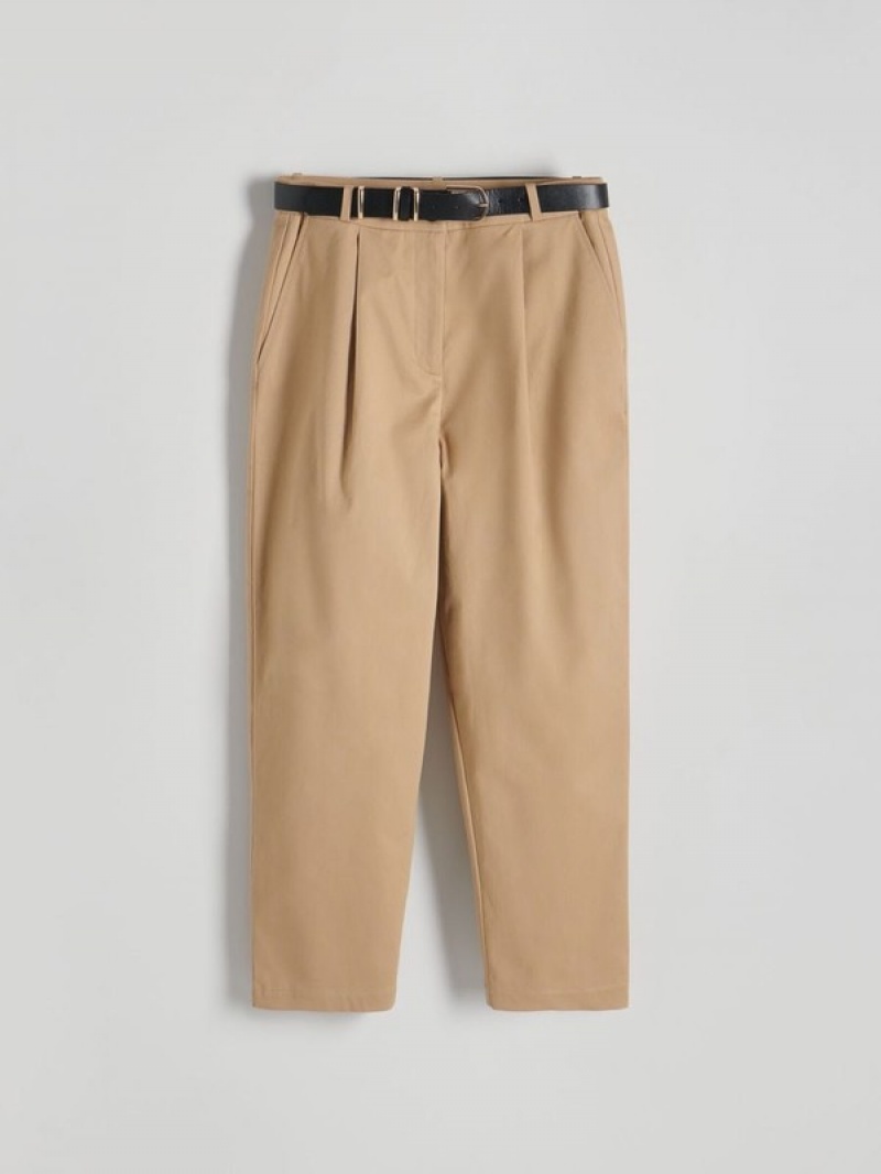 Beige Women's Reserved Chino With Trousers | 07358OAHC