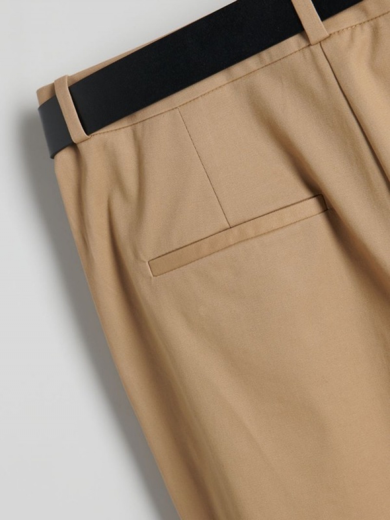 Beige Women's Reserved Chino With Trousers | 07358OAHC