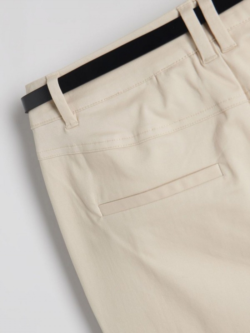 Beige Women's Reserved Chino With Trousers | 49587VXZW