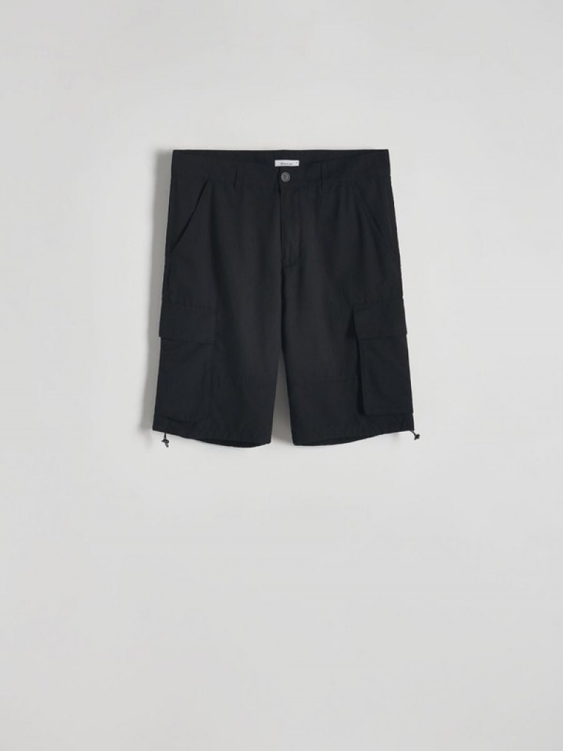 Black Men's Reserved Regular Shorts | 29058JTCW