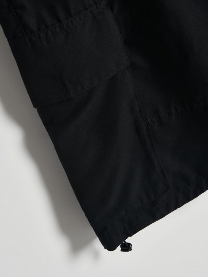 Black Men's Reserved Regular Shorts | 29058JTCW