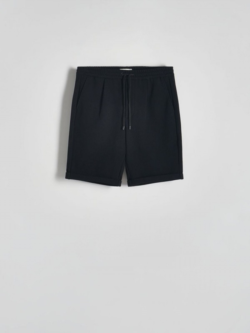 Black Men\'s Reserved Regular Shorts | 51094MKHT