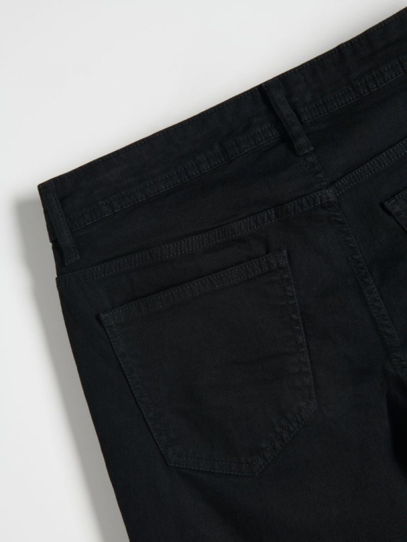 Black Men's Reserved Slimwash Effect Jeans | 98351NFCR