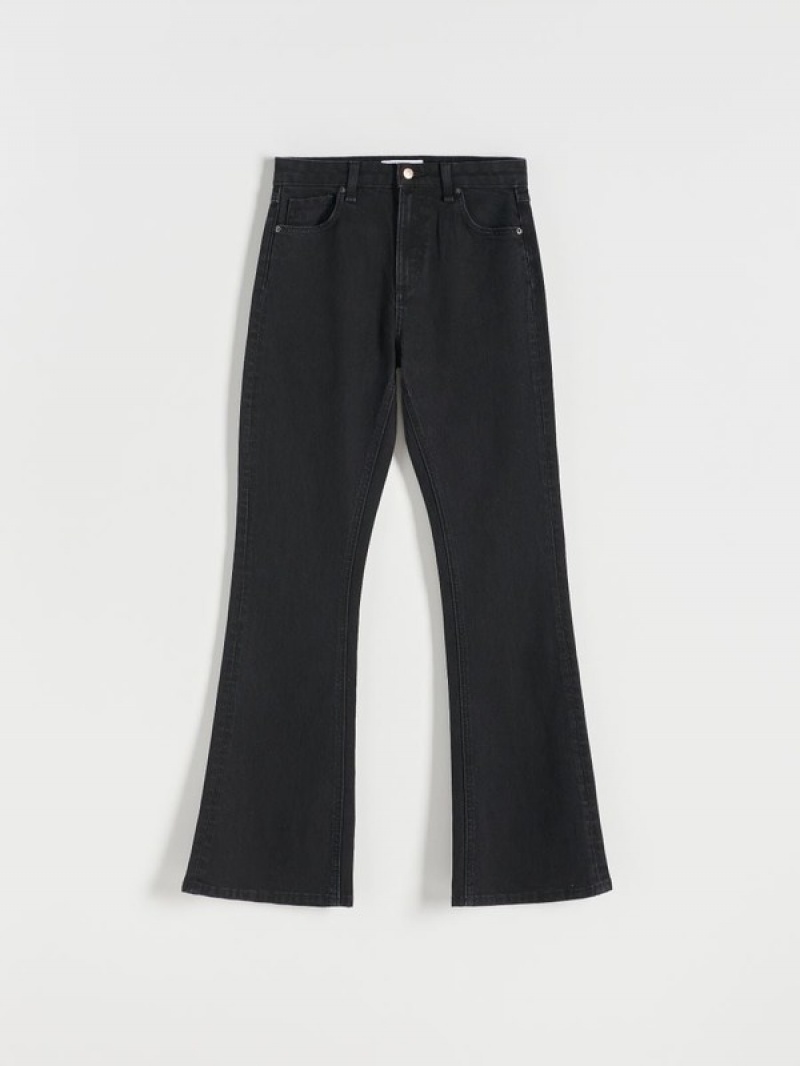 Black Women's Reserved Bootcut Jeans | 83129IXMK