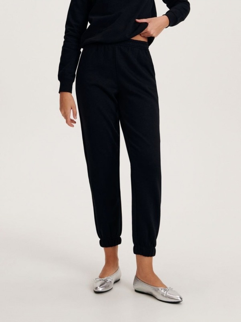 Black Women's Reserved Cargo Trousers | 31407HABF