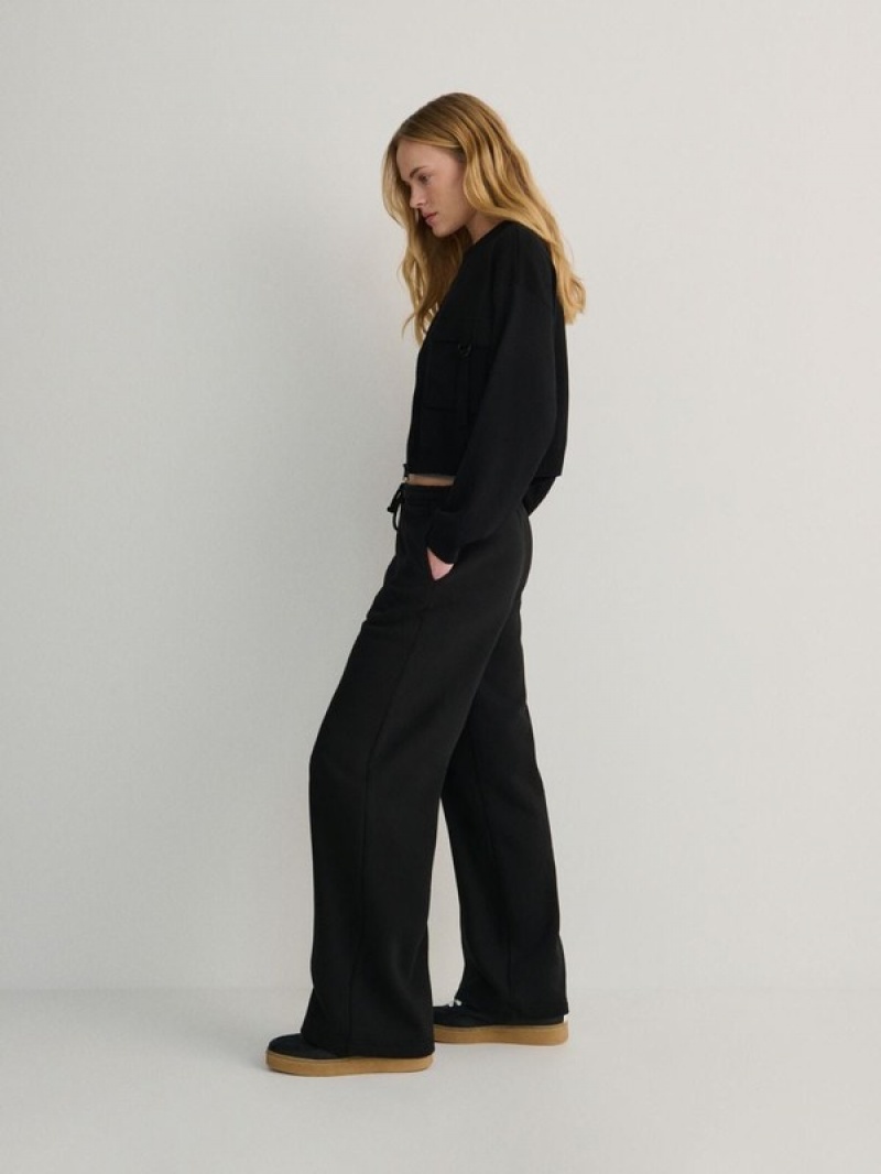 Black Women's Reserved Cargo Trousers | 53274UHQF