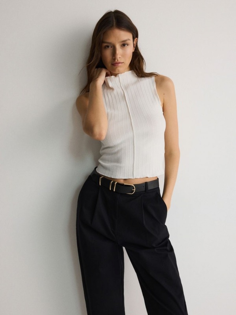 Black Women's Reserved Chino With Trousers | 18234XHCR