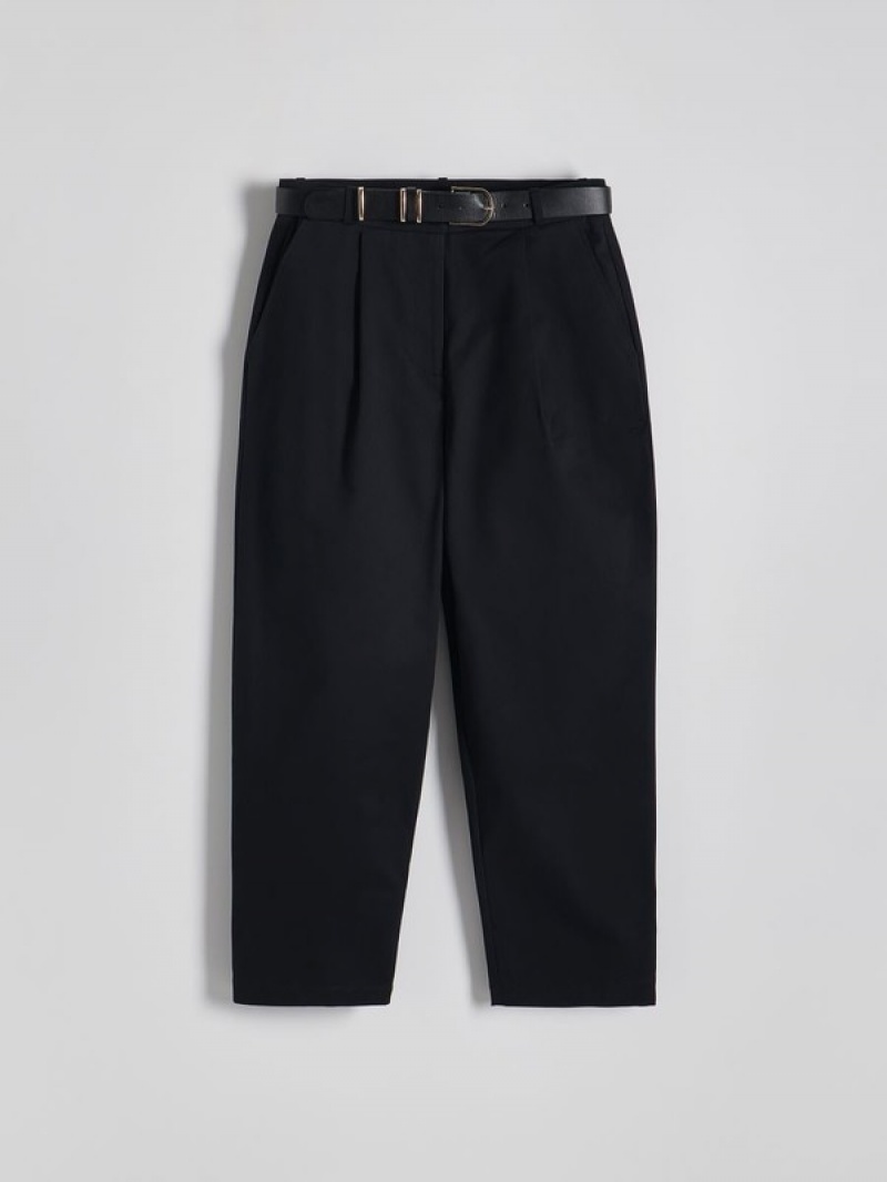 Black Women's Reserved Chino With Trousers | 18234XHCR