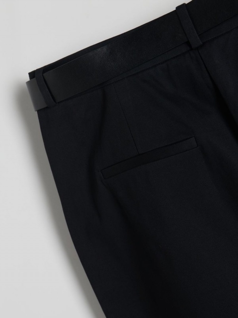 Black Women's Reserved Chino With Trousers | 18234XHCR